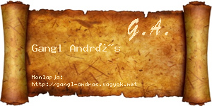 Gangl András névjegykártya